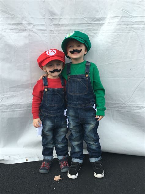Children's costumes. Mario and Luigi. Halloween. do it yourself. DIY costumes Halloween Costumes ...