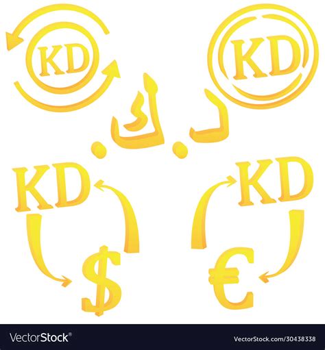 Kuwaiti dinar currency symbol icon kuwait Vector Image