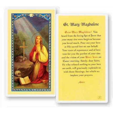 Prayer Cards, Holy Cards : Prayer To Mary Magdalene Holy ...