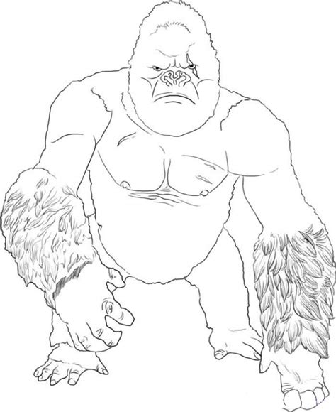 King Kong Coloring Page - Coloring Home