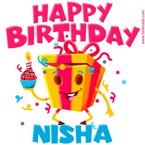 Funny Happy Birthday Nisha GIF — Download on Funimada.com