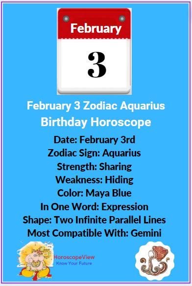 Zodiac February 3 - Personality, Love, Career & Money