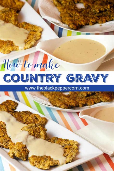 Country Gravy Recipe - How to make homemade - The Black Peppercorn