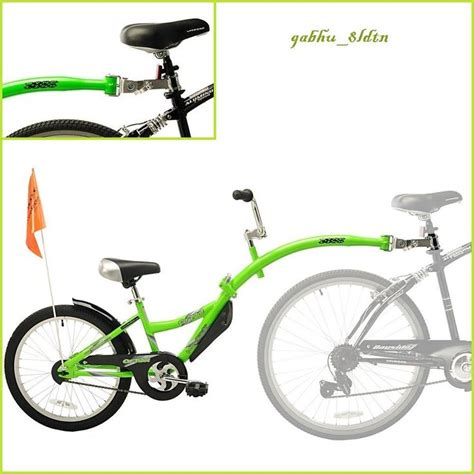 Tandem Bike Attachment for Kids Children Training Bicycle Bikes Trailer ...