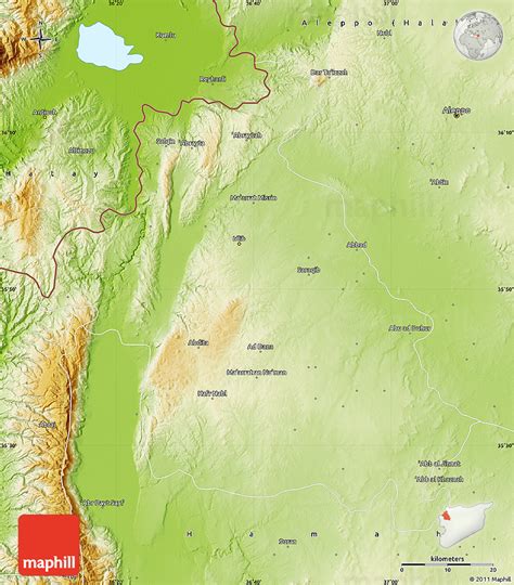 Physical Map of Idlib