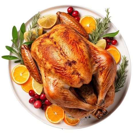 Closeup Top View Of Roasted Homemade Thanksgiving Turkey On Christmas Dinner Feast Table During ...