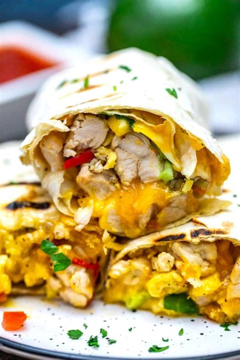 Really nice recipes. Every hour. — California Chicken Breakfast Burrito Recipe:...