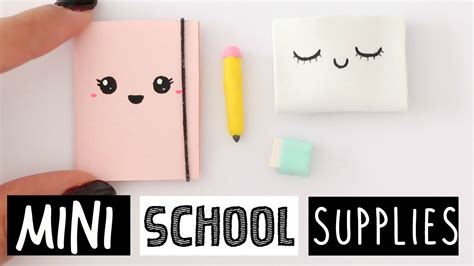 4 DIY REAL MINI SCHOOL SUPPLIES! Cute & Easy! | Doovi