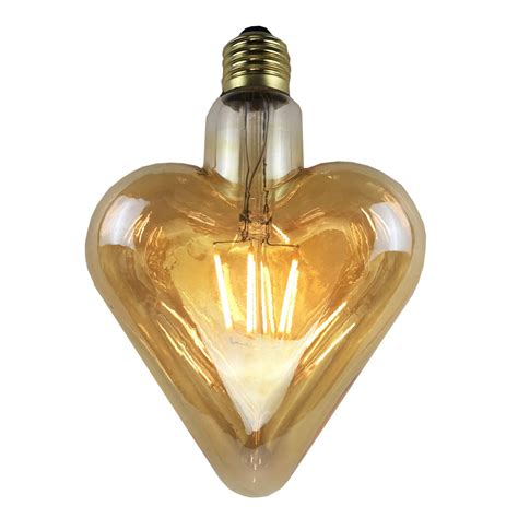 Ampoule filament LED E27 - Verre en cœur ambré