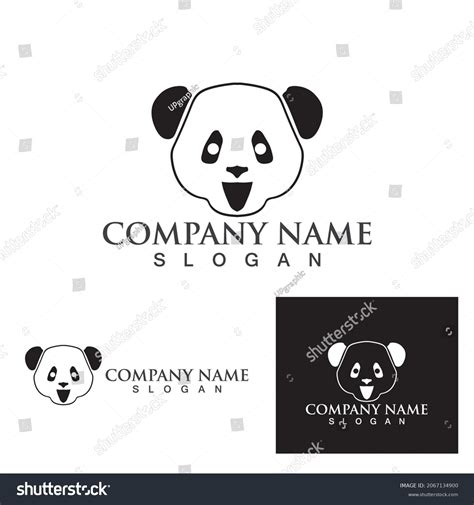 Panda Head Black White Logo Stock Vector (Royalty Free) 2067134900 ...