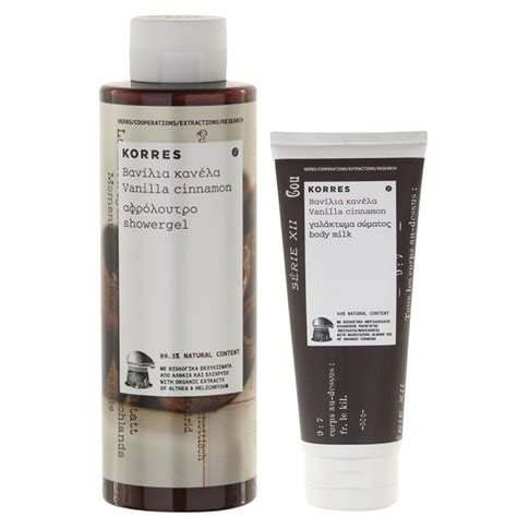 KORRES Vanilla Cinnamon Body Milk Shower Gel Duo | HQ Hair