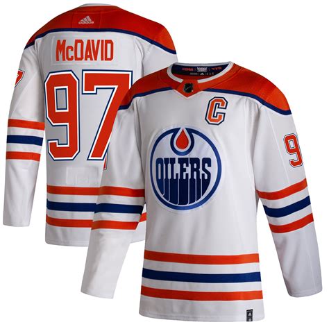 Men's Edmonton Oilers Connor McDavid adidas White 2020/21 - Reverse ...