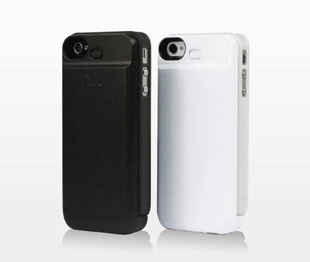 NUU ClickMate PowerPlus iPhone 4 Case with Interchangeable Backup Battery and Card Holder ...
