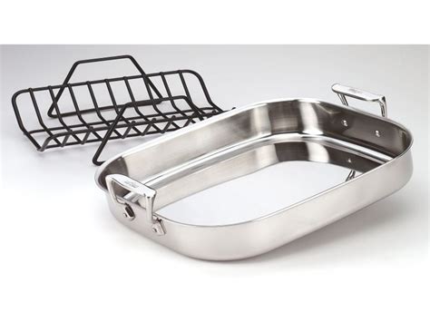 nice Calphalon Contemporary Stainless Roasting Pan With Rack | All-clad, Kitchen cookware ...