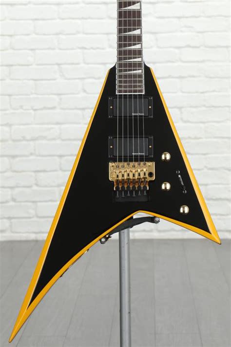 Jackson RR24 X Series Rhoads - Black with Yellow Bevels | Sweetwater