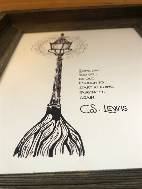 C.S. Lewis Quote Art Narnia Art Narnia Lamp Post Literary | Etsy