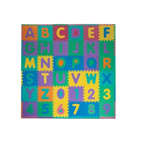 Hey! Play! 96-Piece Alphabet and Number Puzzle Foam Floor Playmat ...