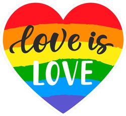 Love Is Love Rainbow Heart Sticker