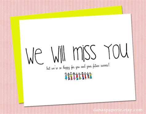 9 Best Images of We Will Miss You Card Printable Template - We Will ...