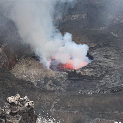 Mount Nyiragongo lava lake in Goma, Democratic Republic of the Congo ...