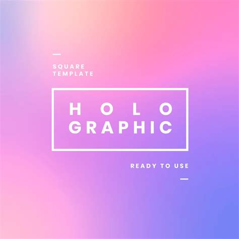 Holographic Website Banner Design - Free Vector Templates Download - HD ...