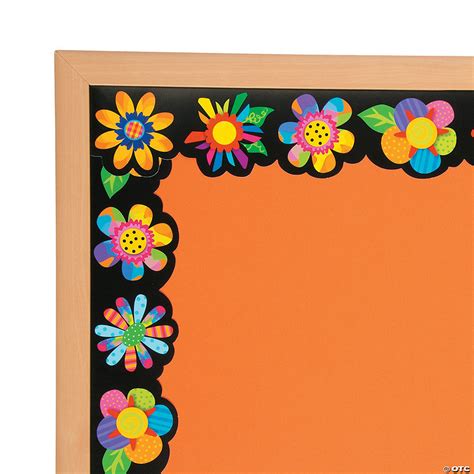 Poppin’ Pattern Spring Flower Bulletin Board Borders - Discontinued