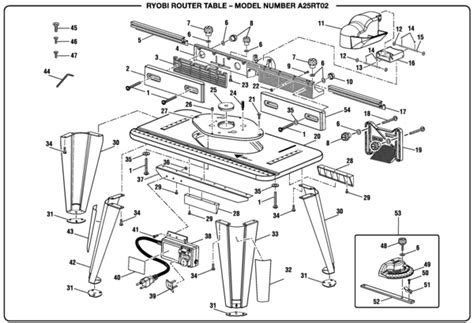 Ryobi A25RT02 Router Table Parts and Accessories- PartsWarehouse