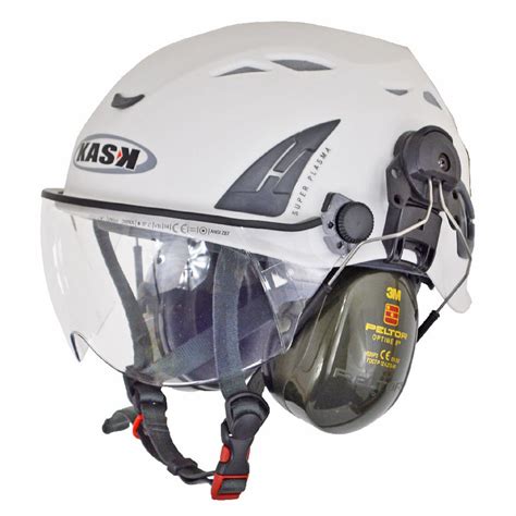 Kask Chainsaw Helmet, Optime II muffs and clear roll down visor, SNR30 - Landmark Trading