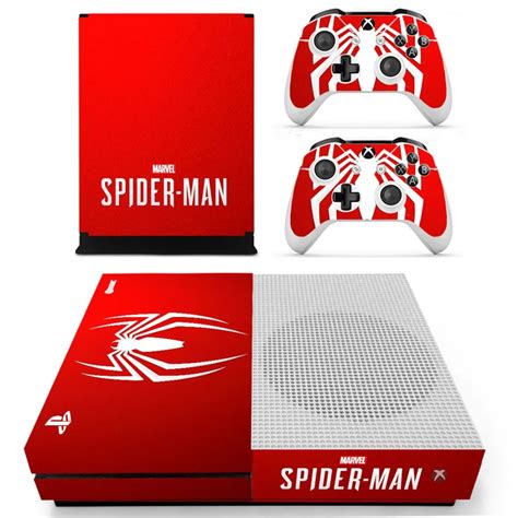 Spiderman Spider-man Skin Sticker Decal For Xbox One S Console and Controllers for Xbox One Slim ...