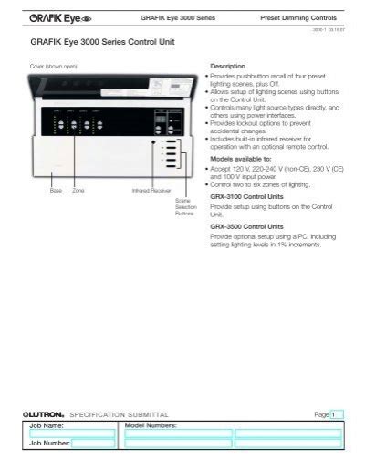 GRAFIK Eye 3000 Series Control Unit - Lutron