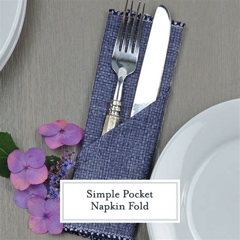 Simple Pocket Napkin Fold - Easy Napkin Folding Idea