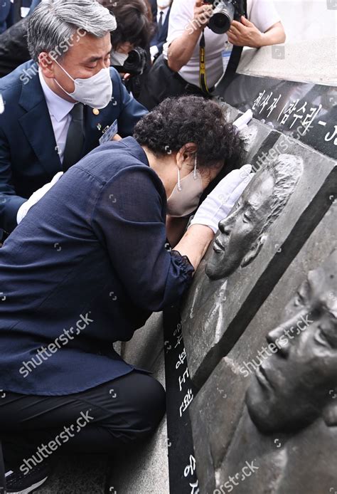 Bereaved Family Member Sheds Tears While Editorial Stock Photo - Stock ...