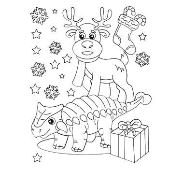 A Very Dino Christmas Coloring Book Freebies by Silly School With Teacher Greg