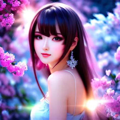 3d anime woman and beautiful pretty art 4k full HD