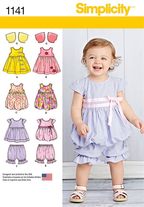 Simplicity 1141 Babies' Dresses