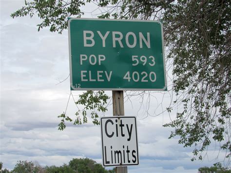 Byron, Wyoming - Elevation 4020' - Elevation Signs on Waymarking.com