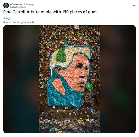 How Do You Pay Tribute to Pete Carroll? With Gum Art of Course! | SPIRIT 105.3