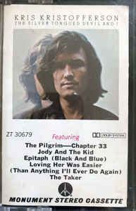 Kris Kristofferson - The Silver Tongued Devil And I (Cassette, Album ...