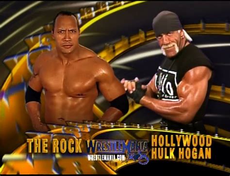 The Rock vs. Hollywood Hulk Hogan Wrestlemania 18 : r/WWEMatchGraphics