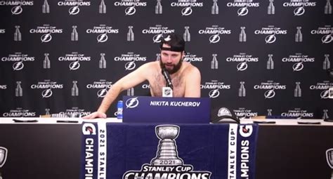 Shirtless Nikita Kucherov steals the show after Lightning's Stanley Cup ...