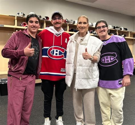 Celine Dion shares rare photos with her three sons at hockey game