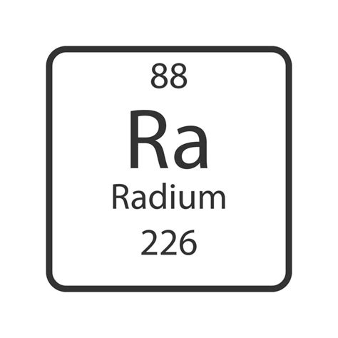 Radium symbol. Chemical element of the periodic table. Vector ...