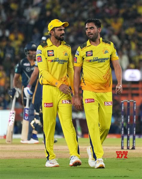 Ahmedabad : Chennai Super Kings' Ruturaj Gaikwad and Deepak Chahar ...