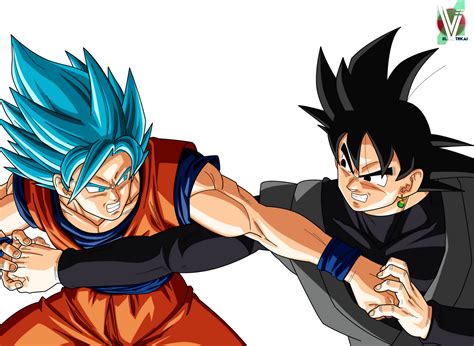 Goku VS Black Goku by ElvtrKai on DeviantArt