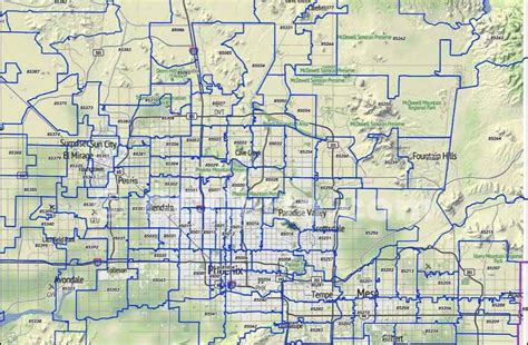 Maricopa County Phoenix Az Zip Code Map | Map Of World