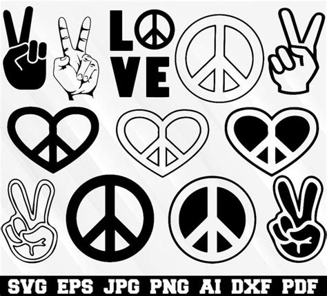 Peace Sign SVG Peace SVG Peace Sign Silhouette Peace - Etsy