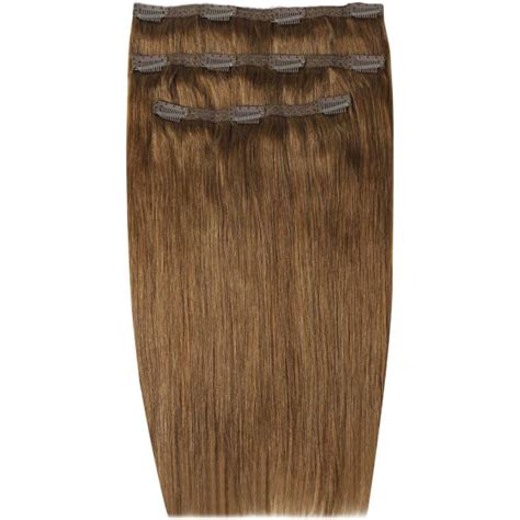 Beauty Works Deluxe Clip-In Hair Extensions 18 Inch - Caramel 6 | Free Shipping | Lookfantastic