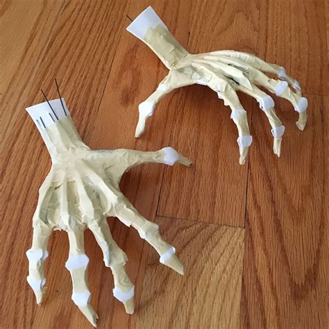 How to make paper mache hand arms for halloween | ann's blog