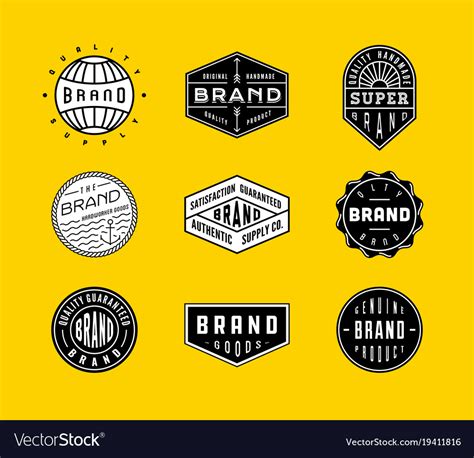 Vintage logo badges 2 Royalty Free Vector Image