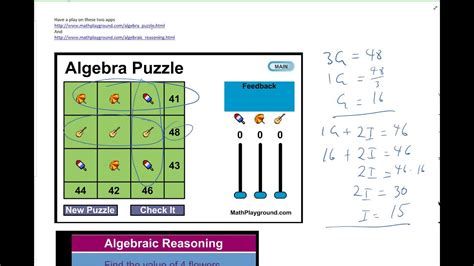 Math Playground Algebraic Equations - Tessshebaylo